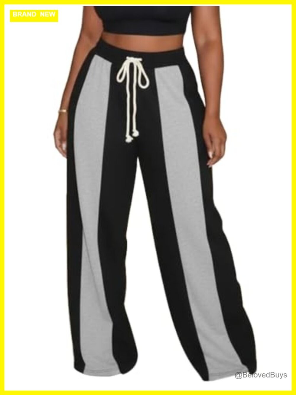 Wide Leg Sweatpants High Waisted Drawstring Baggy Athletic Joggers